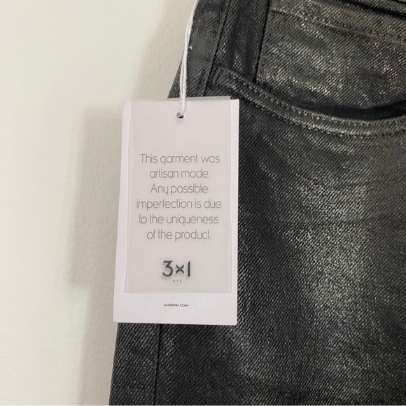 Anthropologie‎ 3X1 NYC Farrah Coated High Rise Bell Bottom Flare Jeans Italy - Picture 5 of 15